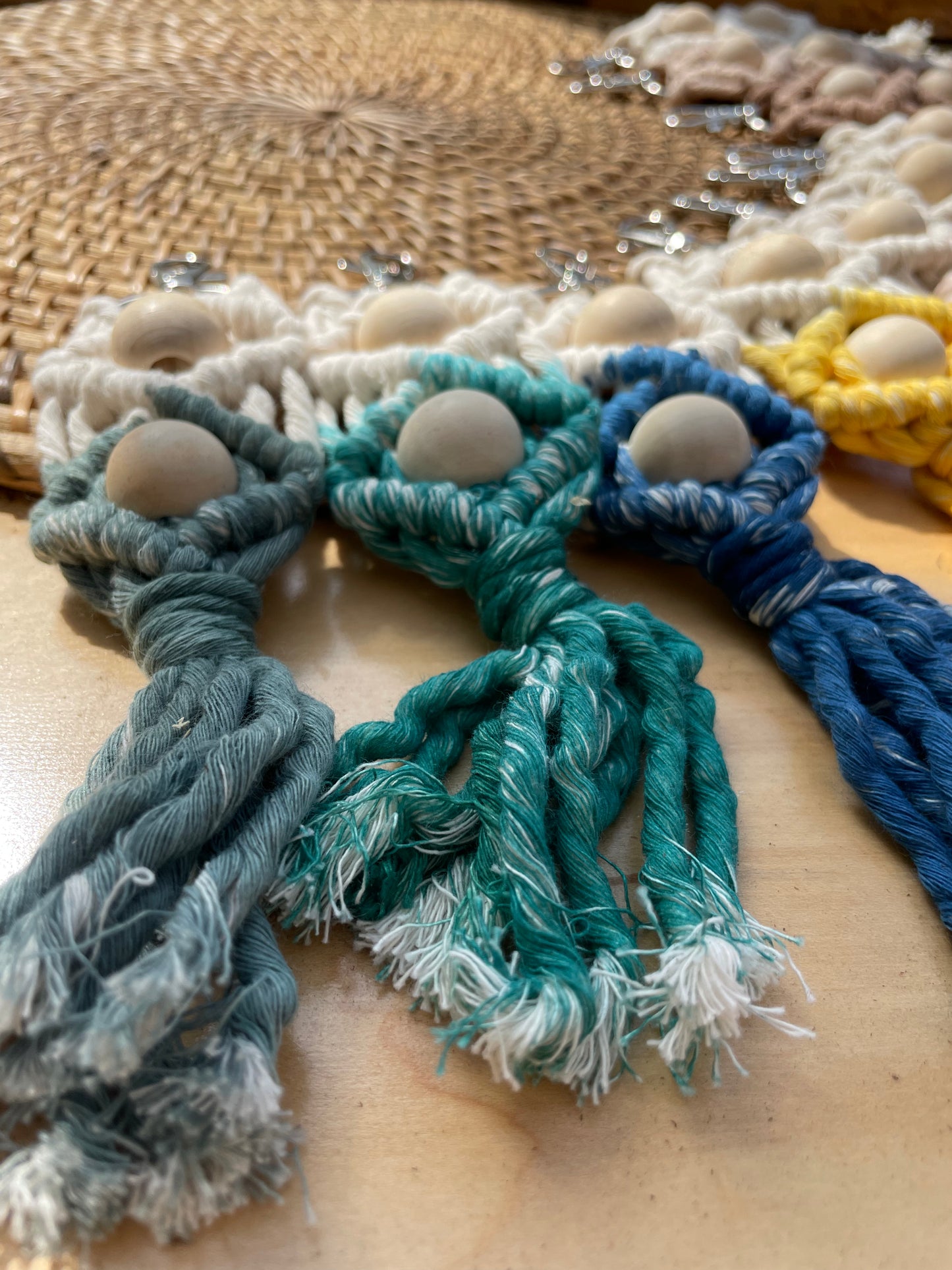 Dip Dyed Beaded Keychains