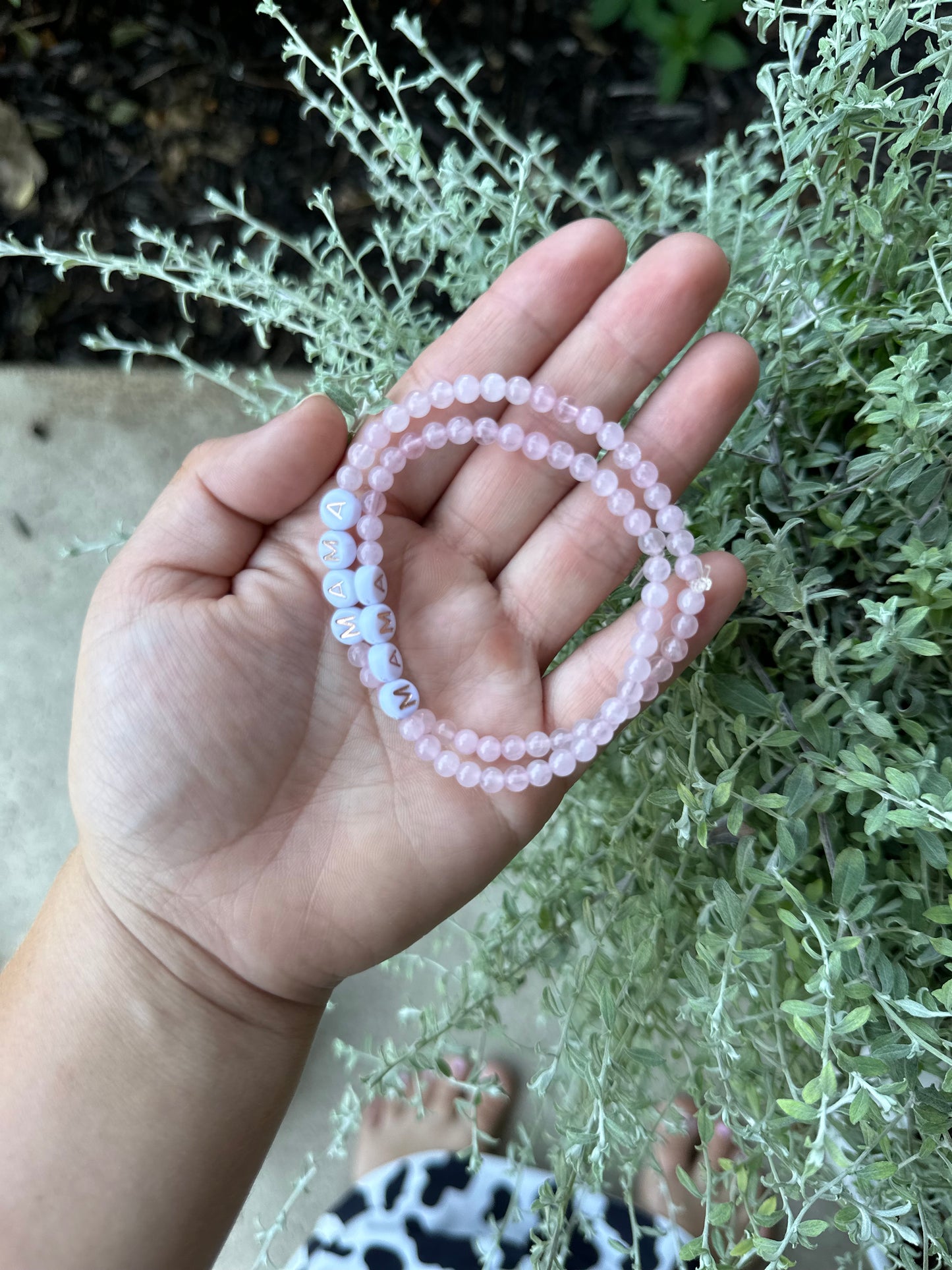 Mama Glass Bead Bracelet