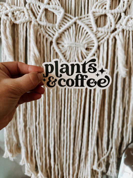 Plants + Coffee Sticker