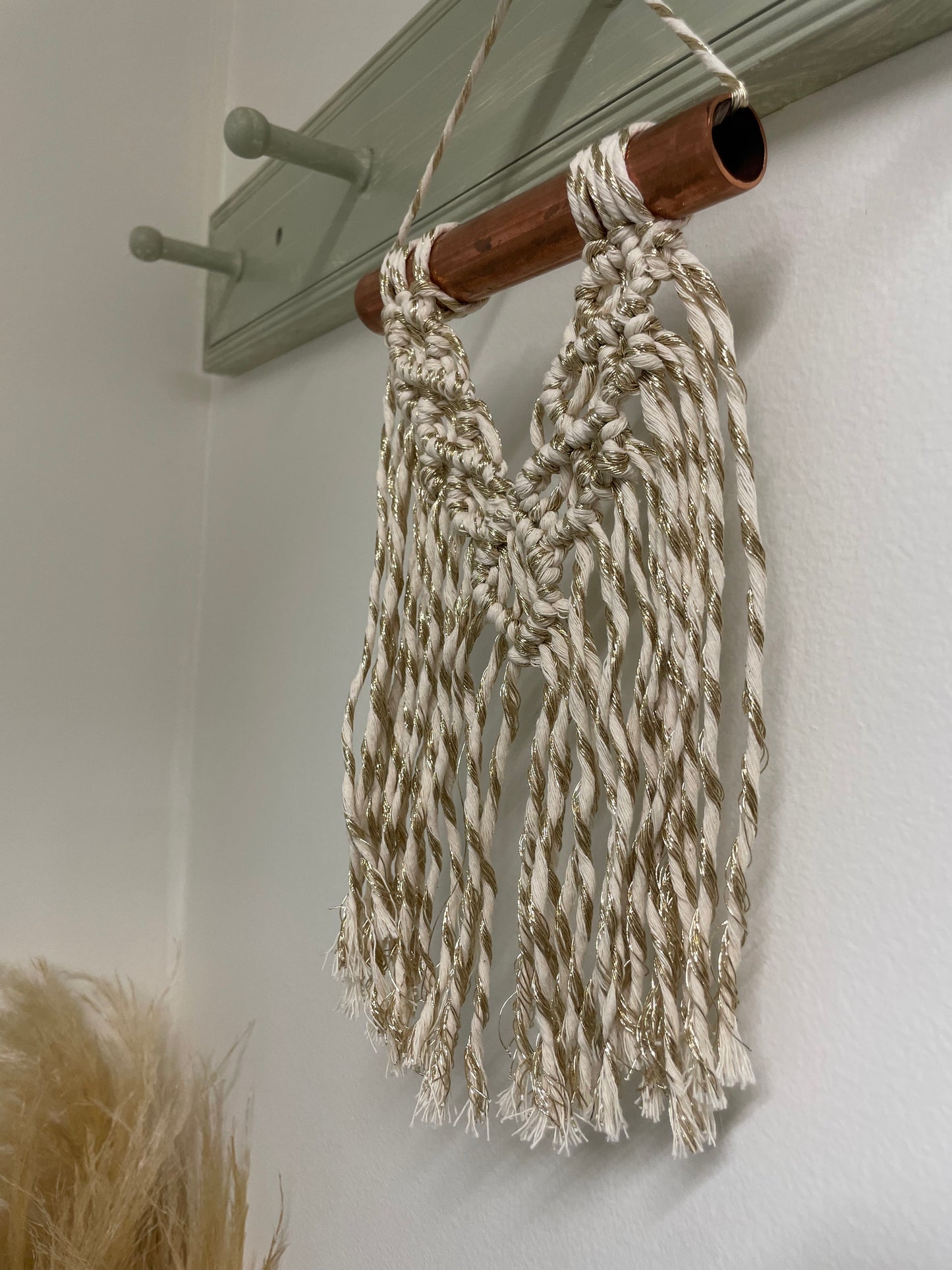 Gold and Cotton Mini Wallhanging