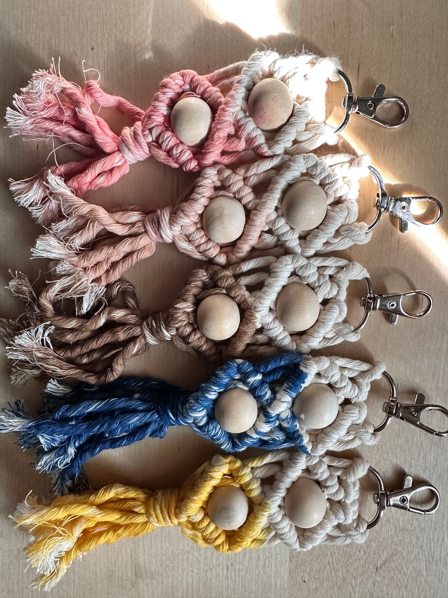 Dip Dyed Beaded Keychains