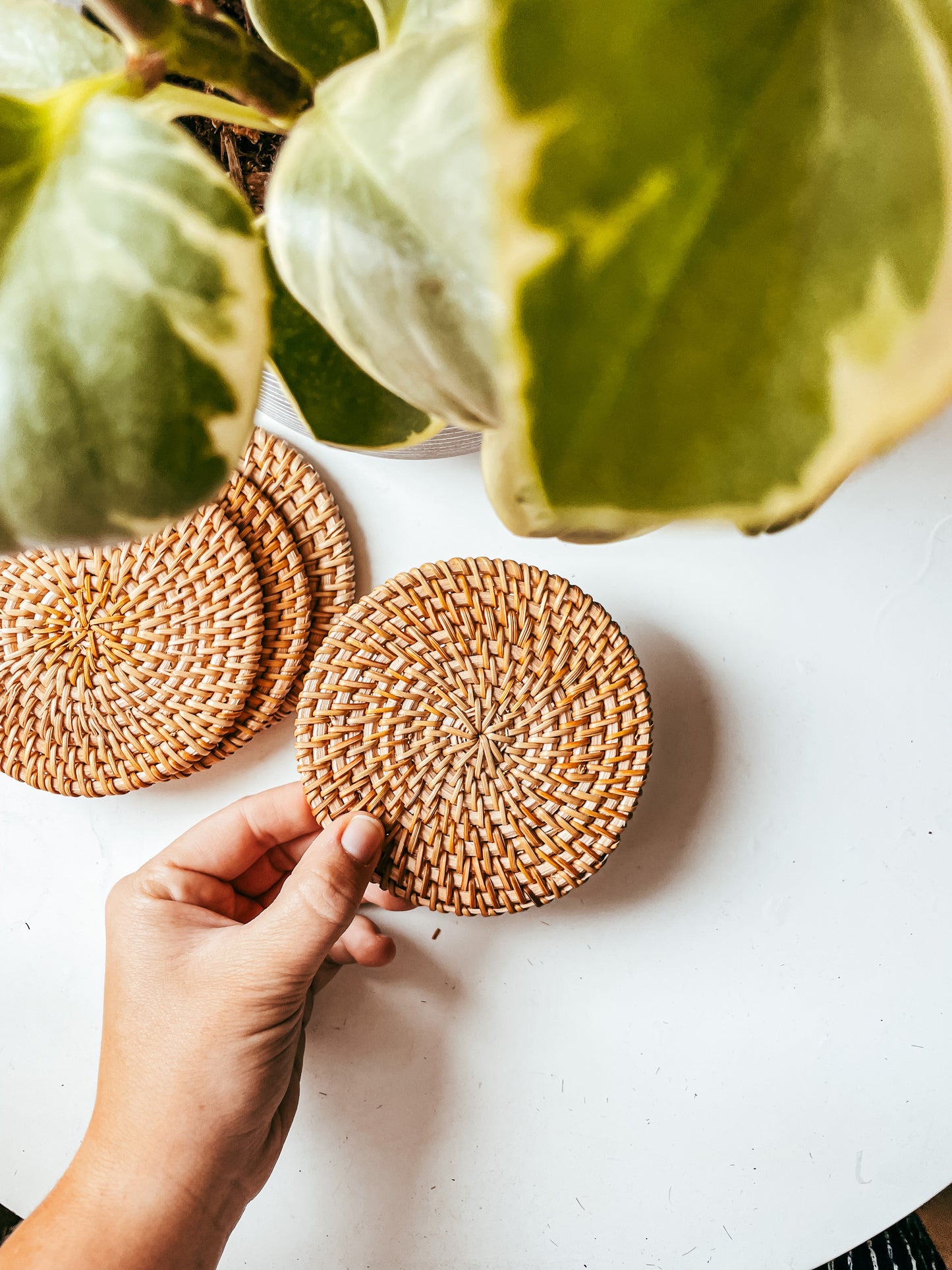 Rattan Coasters