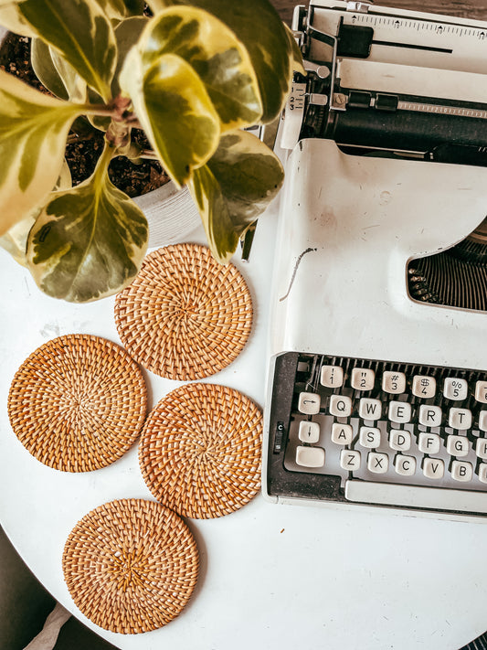 Rattan Coasters