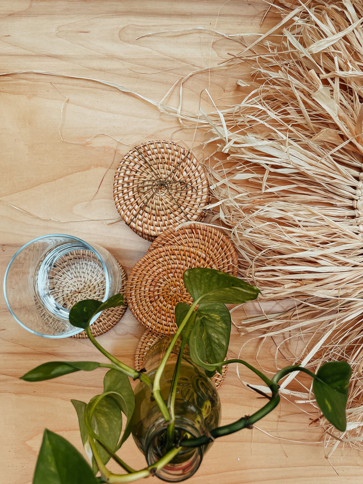 Rattan Coasters