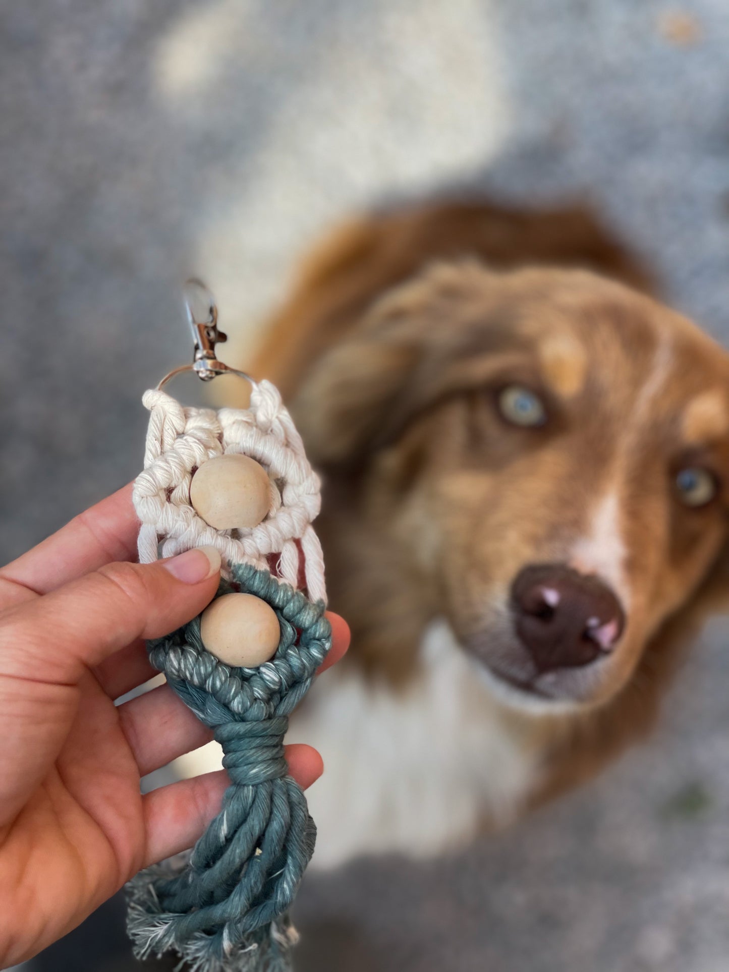 Dip Dyed Beaded Keychains