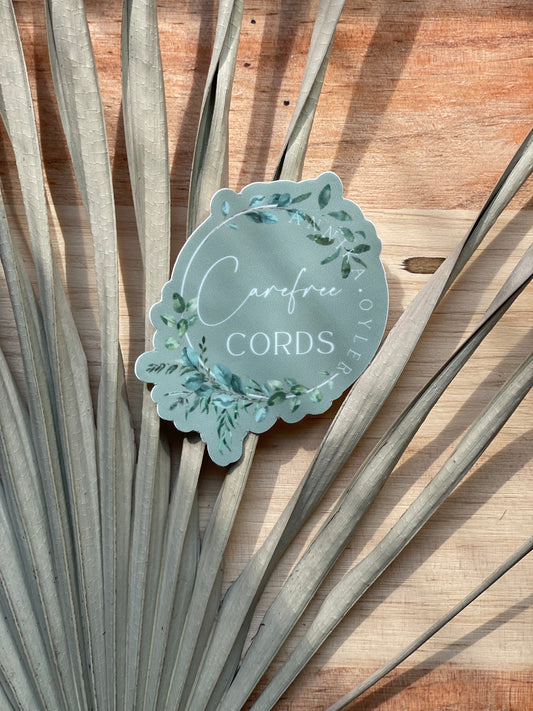 Carefree Cords Sticker