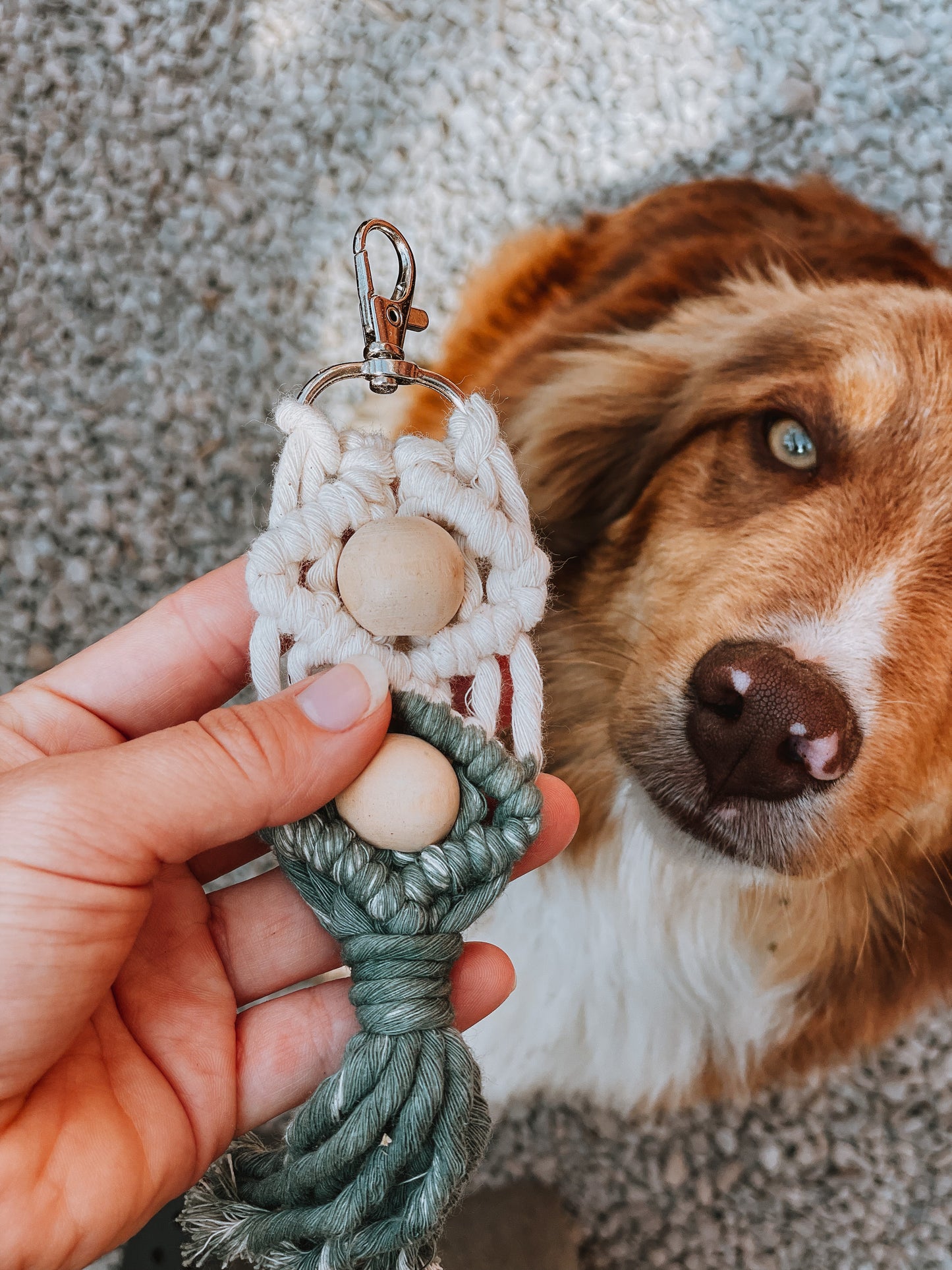 Dip Dyed Beaded Keychains